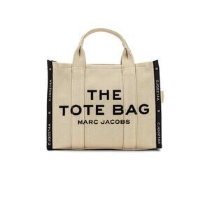 Marc Jacobs Beige Cotton The Small Jacquard Tote Bag